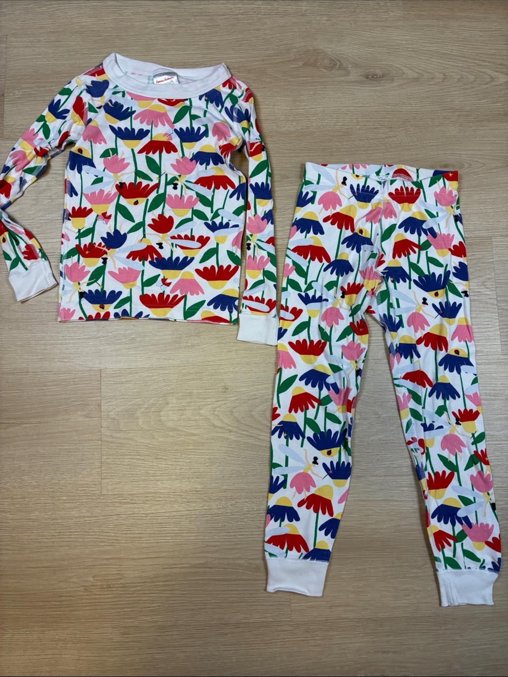 Hanna Andersson Floral Cotton Pajama Set - White Multi